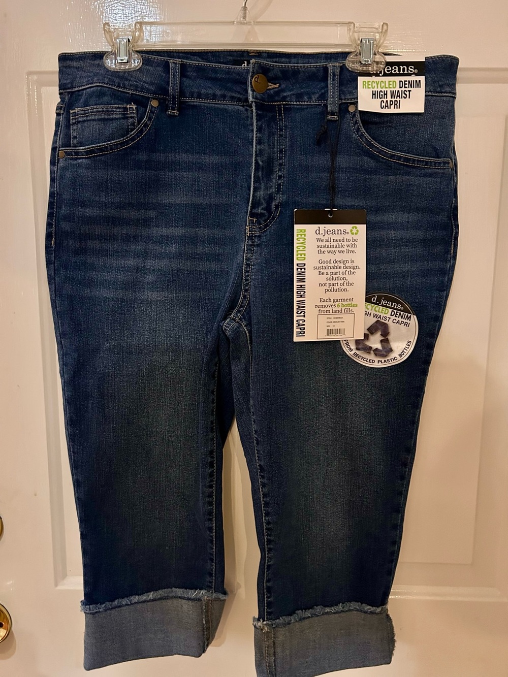 d. jeans Dark Blue High-Waist Capri Jeans - Picture 1 of 5
